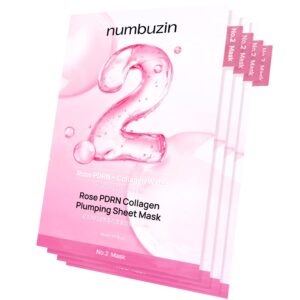 Numbuzin No.2 Rose PDRN Collagen Plumping Sheet Mask 5ea