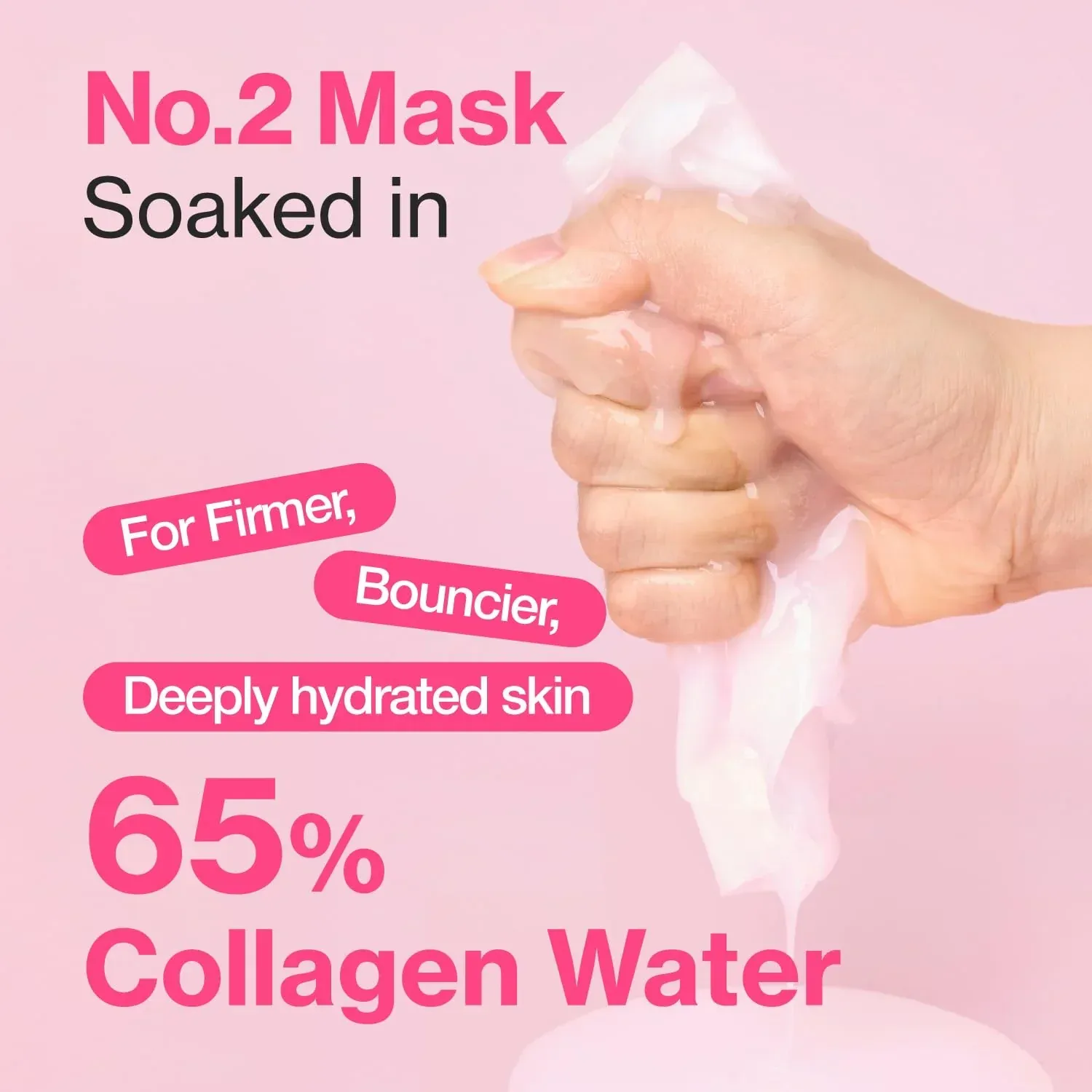 Numbuzin No.2 Rose PDRN Collagen Plumping Sheet Mask 5ea - Image 5